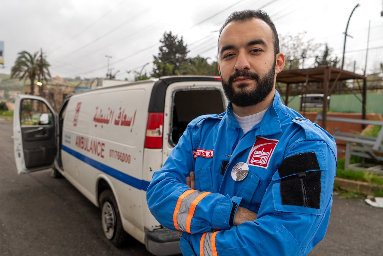 Paramedic Fadel Hamadi brought a video camera with him on his last assignment.  He hopes it will prove evidence of a war crime.