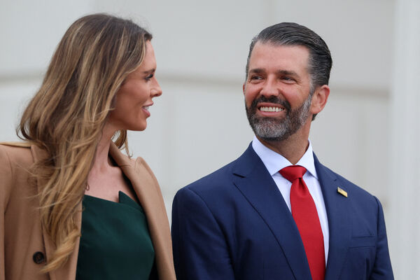 ▲▼川普長子小唐納·川普（Donald Trump Jr.）與妻子貝蒂娜·安德森（Bettina Anderson）。（圖／路透）