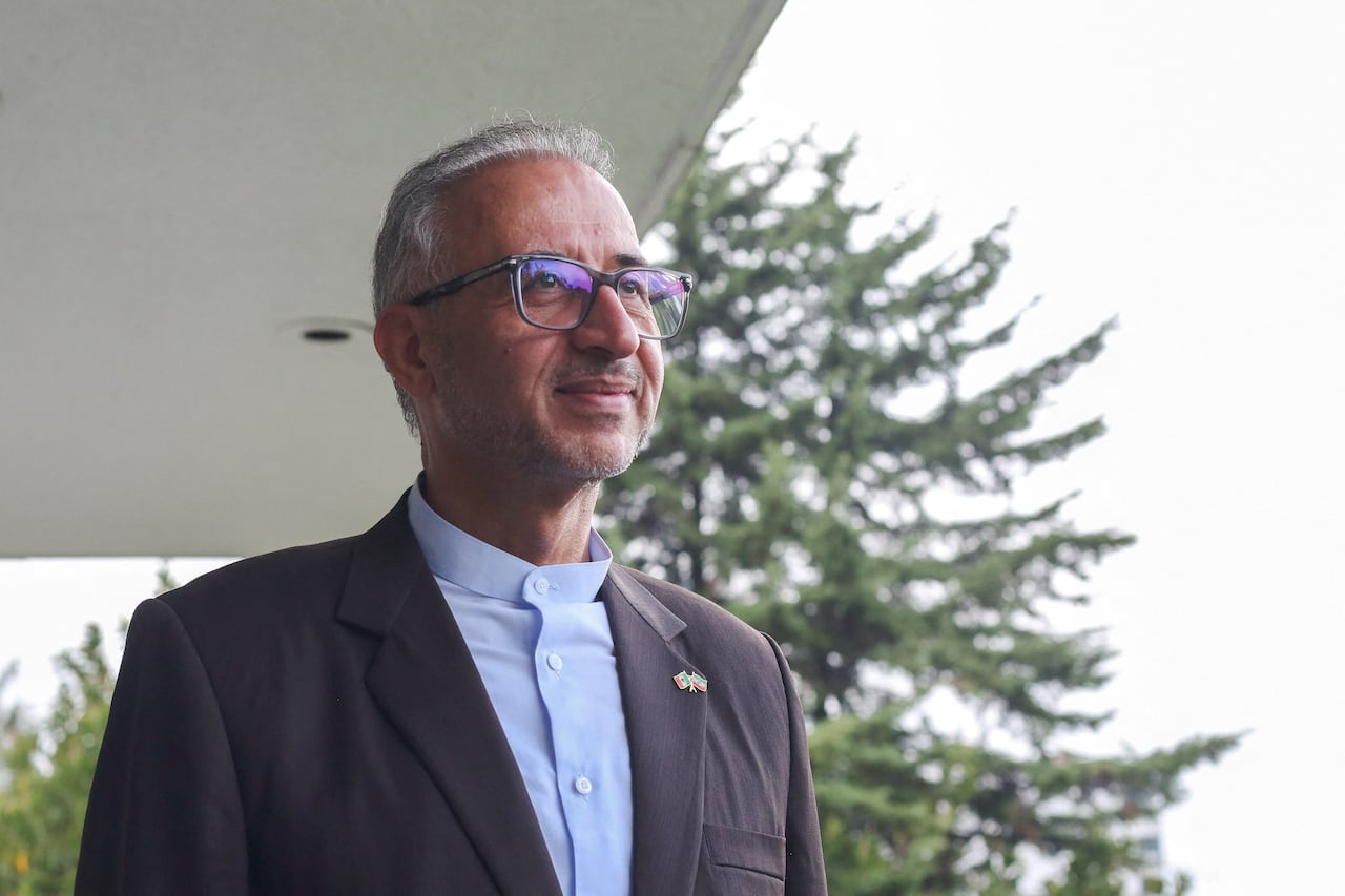 Iranian Ambassador to Mexico Abolfazl Pasandideh posing for a photo in Mexico City.