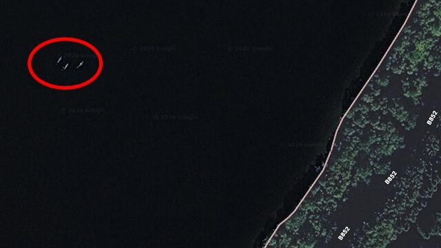 ▲▼拍到尼斯湖水怪？Google Maps影像曝光。（圖／翻攝Google Maps）