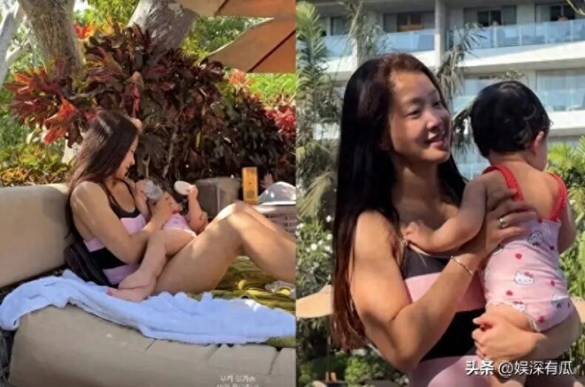 44岁演员女星穿泳装给女儿喂奶 日常画面引热议（配图1）