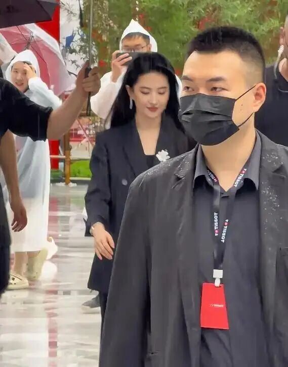 刘亦菲冒雨现身成都：原相机生图曝光 珠圆玉润（配图2）