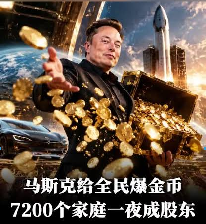 马斯克突然宣布  105亿美元股票送给美国孩子