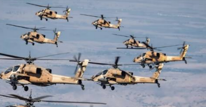  以色列空軍第 190 中隊裝備的 AH-64 阿帕契武裝直升機正式重返北部拉馬特大衛基地。 圖：翻攝自 X @MOSSADil 