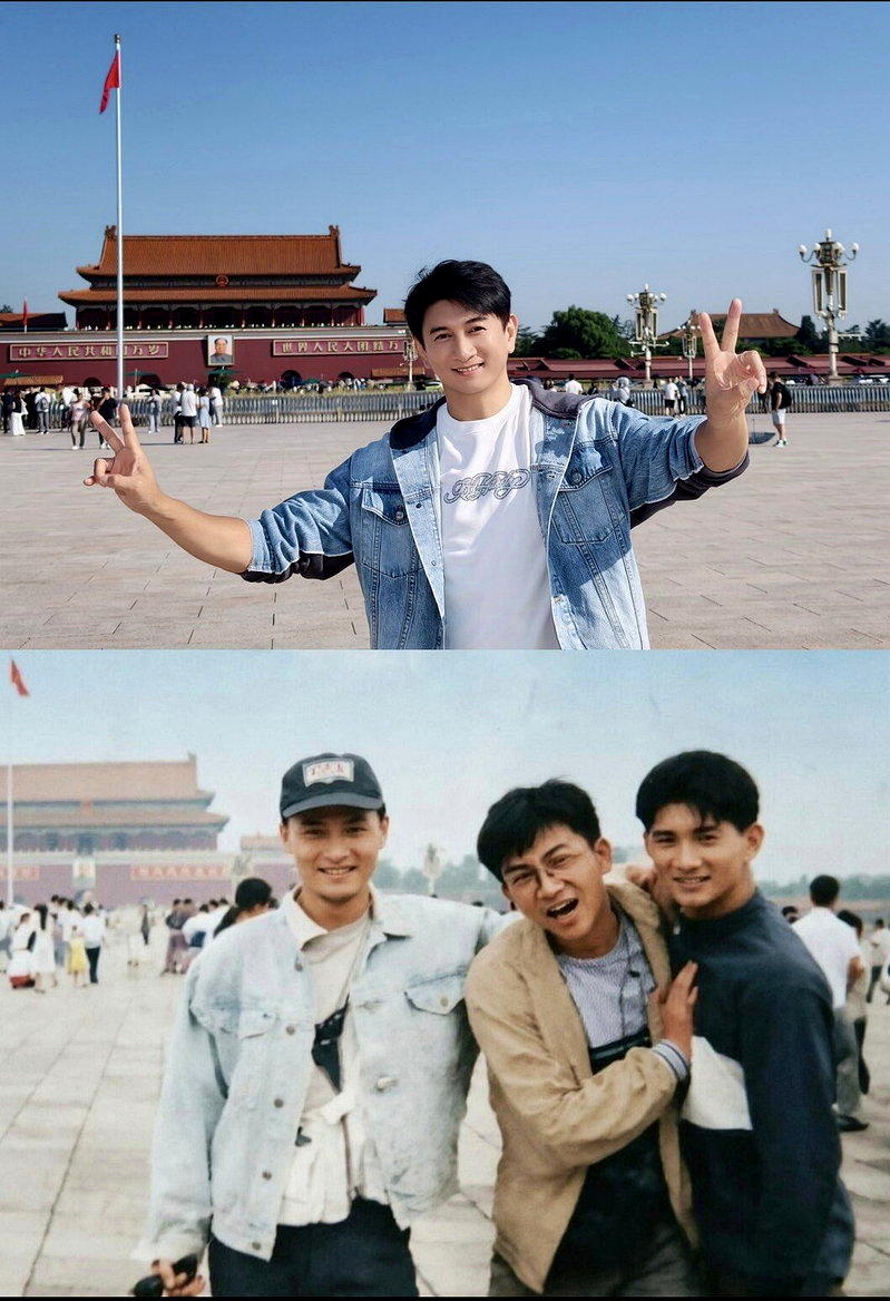吴奇隆分享小虎队昔日模样。图／摘自小红书