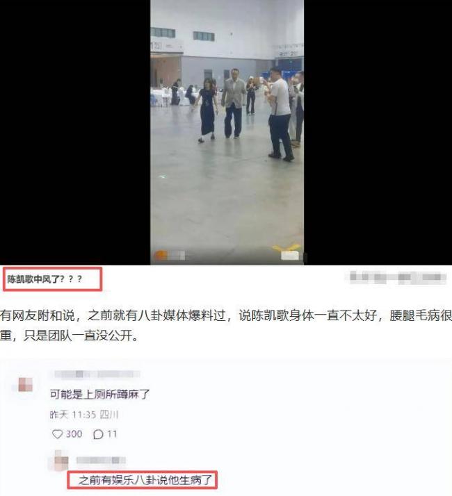 谢贤刚去世没几天，陈凯歌走路摇晃身体也出问题