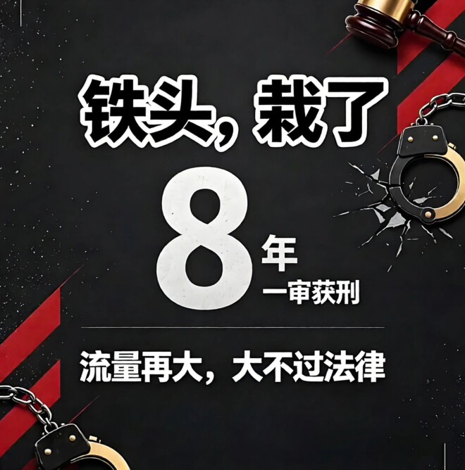 打假网红“铁头”一审获刑8年 他39岁以前有案底（配图8）