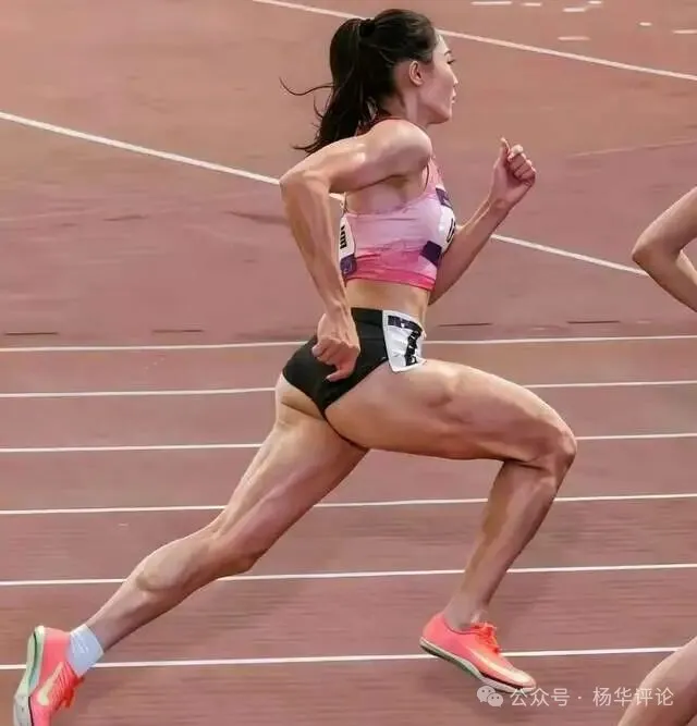中国跨栏女神冲金，肌肉线条夸张被误判AI合成