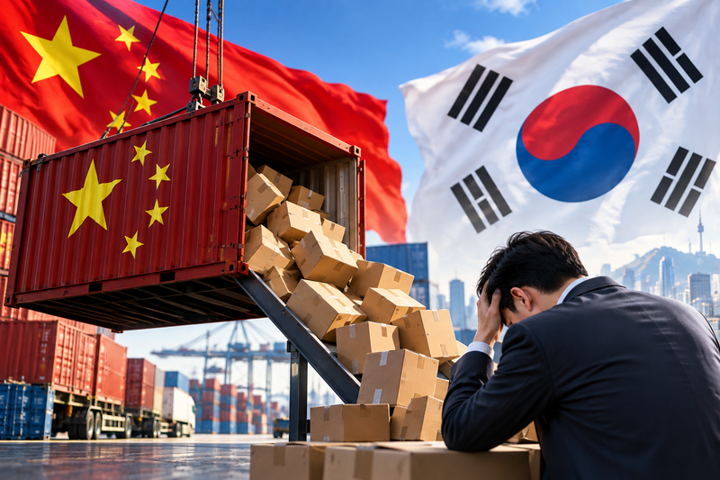 韩中贸易结构翻转，中国商品加速进军南韩市场。（本报制图）