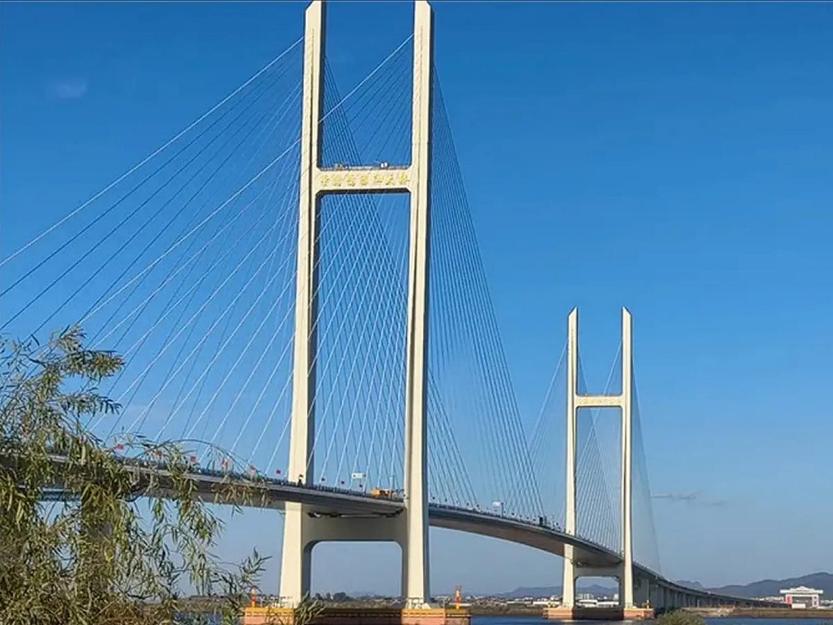 中國與北韓之間的新鴨綠江大橋15日正式通車。 圖：翻攝自中新網