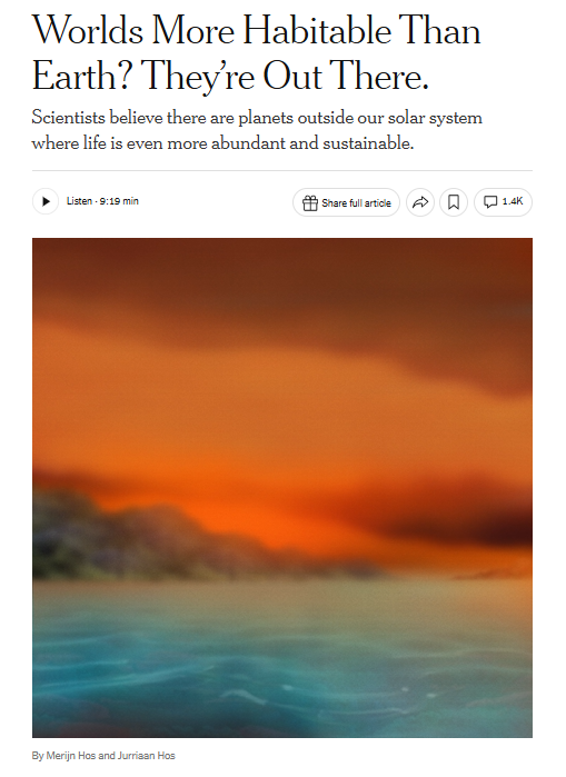 科学家揭秘比地球更大、更长寿的外星天堂