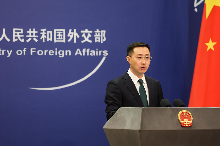 中國外交部發言人林劍。歐新社