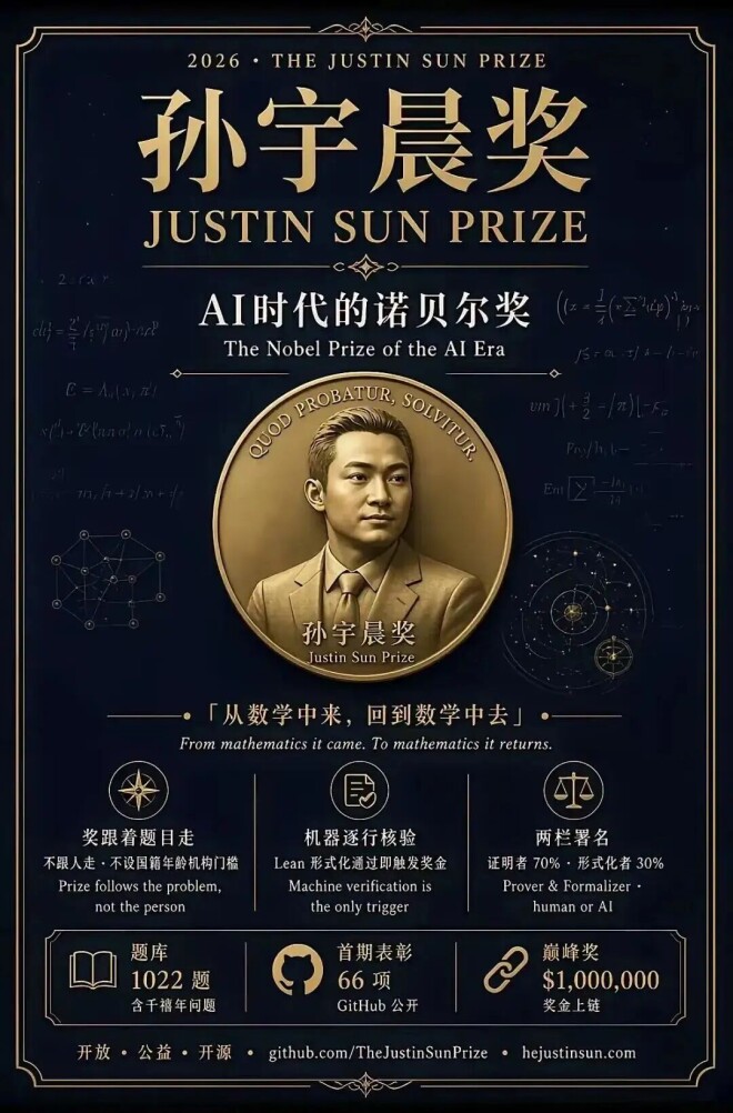 孙宇晨设立“诺贝尔奖” 震惊全网（配图2）