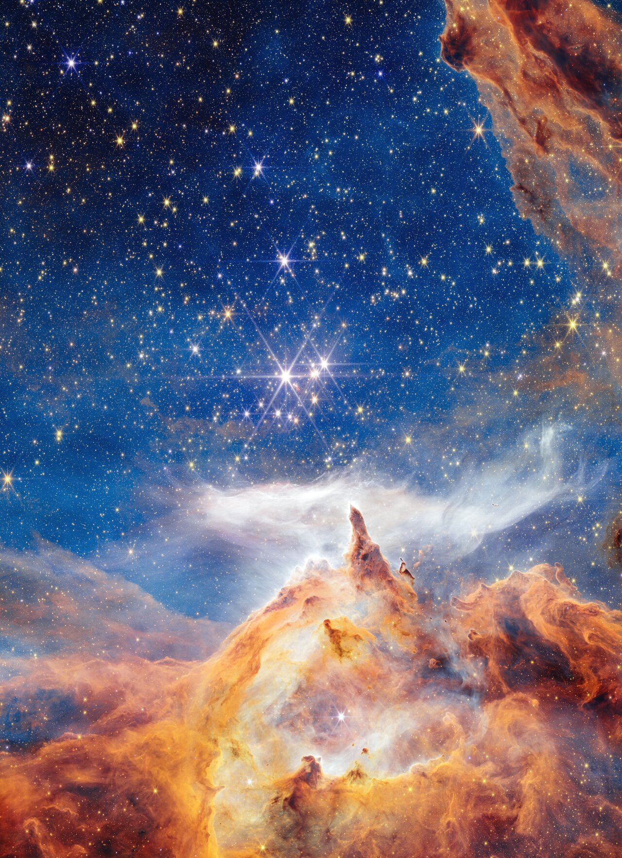 美国NASA的韦伯太空望远镜所拍摄的恒星诞生区Pismis 24。(NASA, ESA, CSA, and STScI, A. Pagan (STScI))