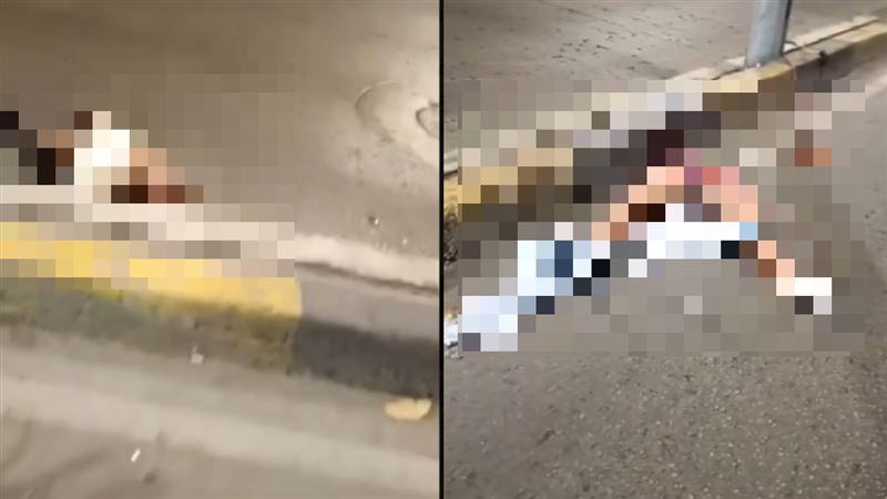 哥倫比亞一名女網紅疑似因為超速發生車禍，身體斷成兩截。（圖取自X）
