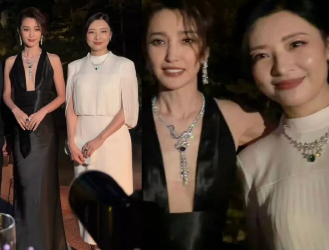 53岁李冰冰同框58岁周涛 一个冷艳一个知性优雅（配图8）