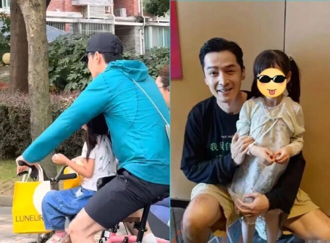 胡歌一家三口骑行罕同框 3岁女儿小茉莉近照曝光（配图8）