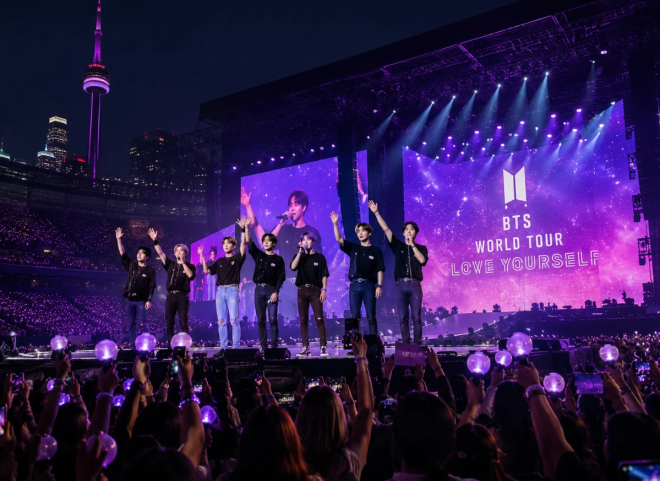超燃现场！BTS多伦多演唱会差点取消 湿身狂欢（配图1）