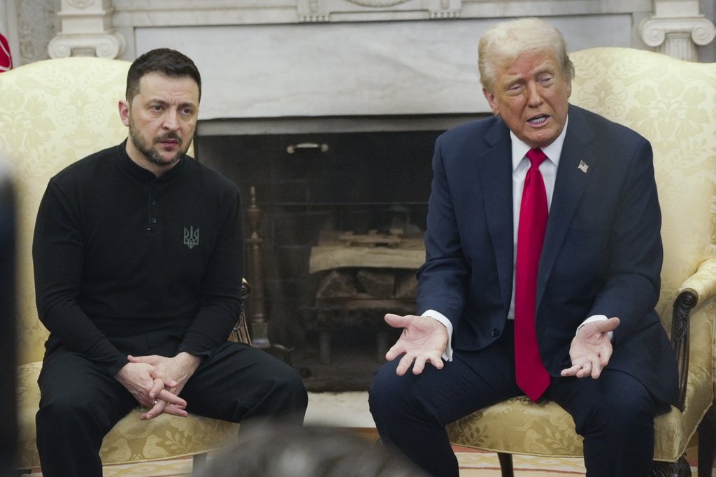 特朗普说，Zelenskyy“与第二次世界大战赌博”会议变成混乱