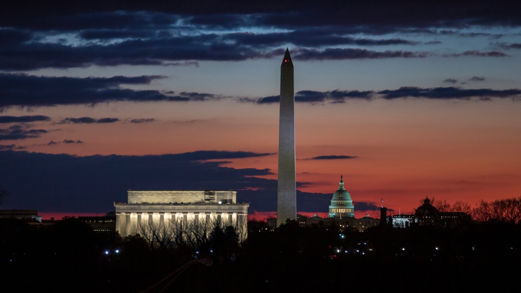 The Washington skyline is seen on day 19 of a partial government shutdown on the morning after President Donald Trump used a prime-time TV address from the Oval Office to urge congressional Democrats to relent on their opposition to his proposed U.S.-Mexico border wall, Wednesday, Jan. 9, 2019. From left are the Lincoln Memorial, the Washington Monument, and the U.S. Capitol. (AP Photo/J. Scott Applewhite)