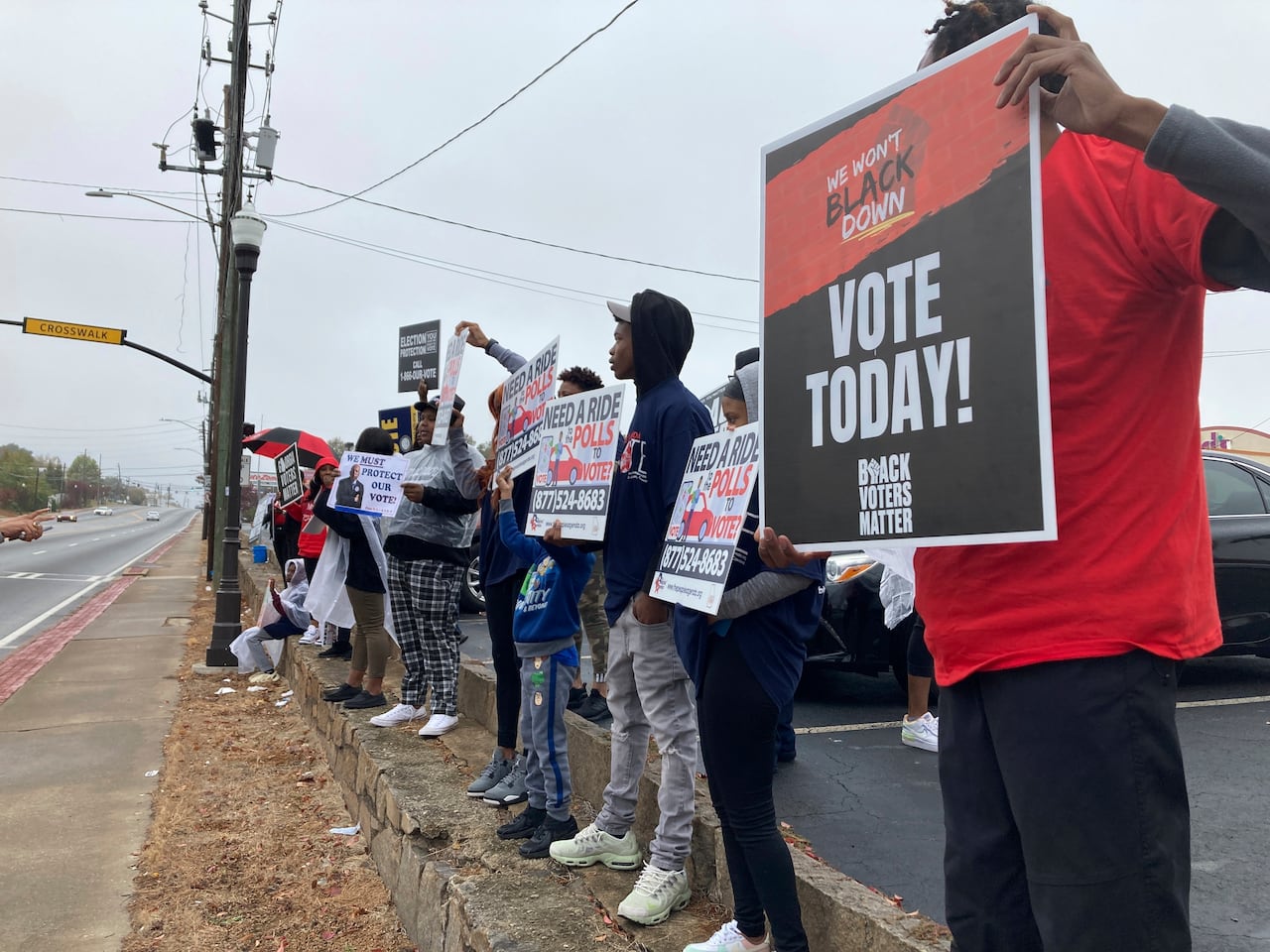 Activists rally for voting rights at a Black church in Decatur, Ga., Sunday, Oct. 30, 2022.