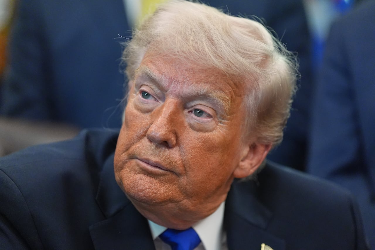 A close-up image of U.S. President Donald Trump