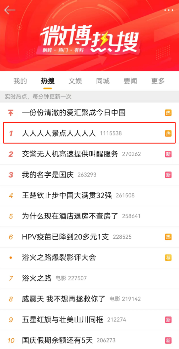 热搜第一!国庆假期旅游出行火爆 景区门票售罄(组图)
