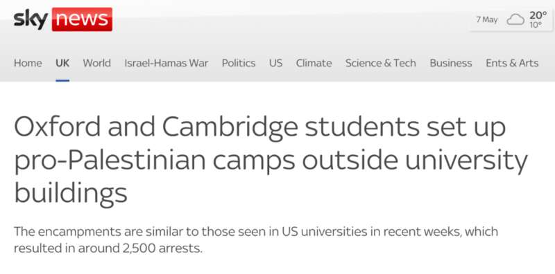 愈演愈烈!英国牛津、剑桥等高校学生抗议示威(组图)