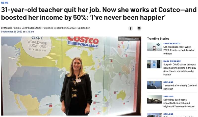 从没这么快乐!美国女教师入职Costco,收入增加一半(图)