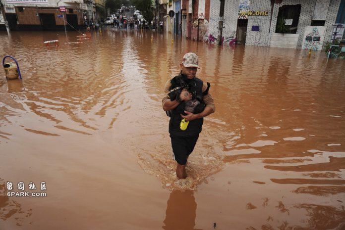 巴西南部遭受80年来最严重洪水袭击 至少39人死亡(图)