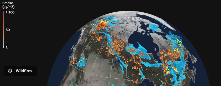 climate dashboard screenshot