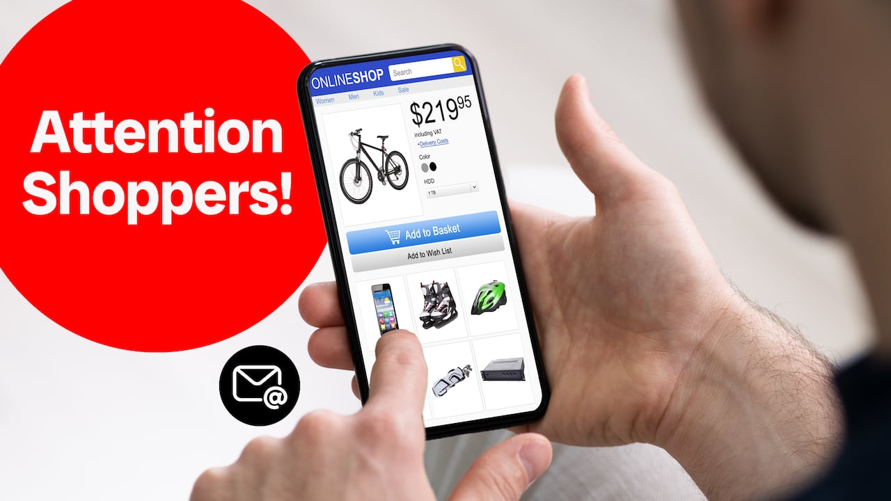 a person shopping on their phone