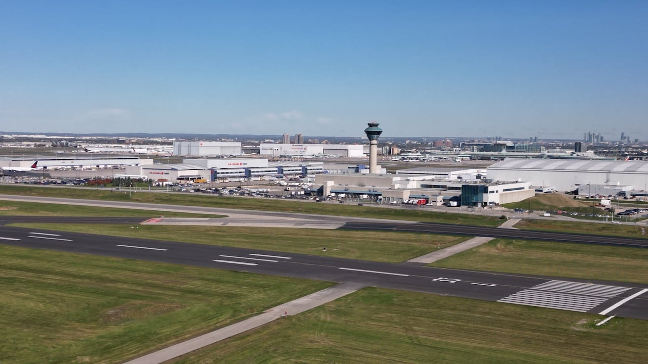 An airport.
