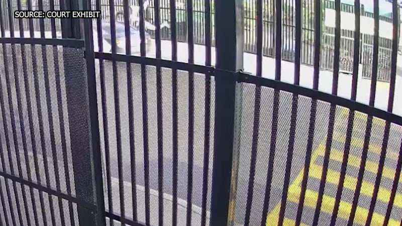 视频中看到警车撞上加拿大轮胎公司的摩托车骑手后，枪支证据被扔掉（配图2）