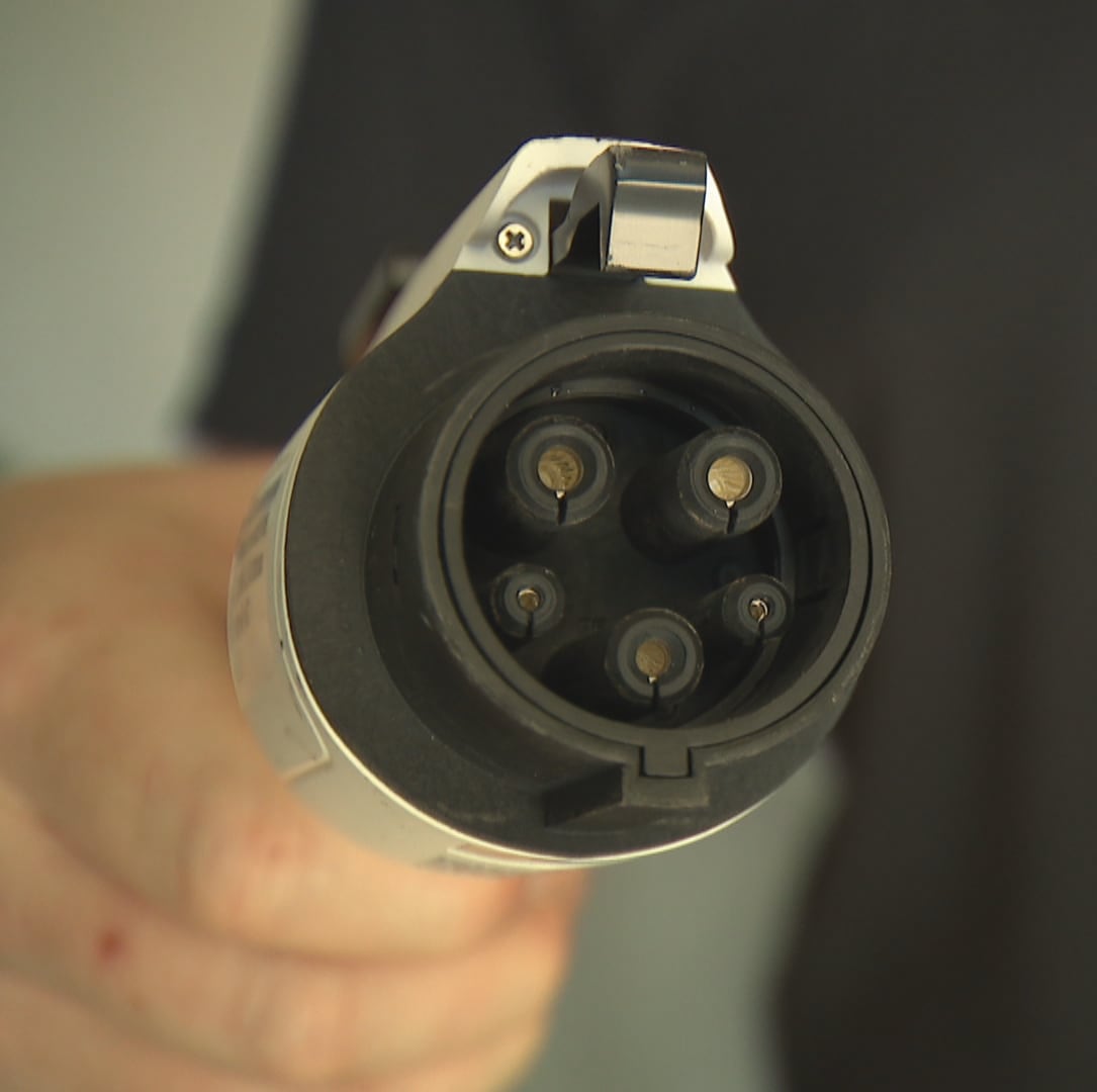 An interior of an EV charging cable is seen. The valuable copper wires inside have become popular targets for thieves, officials say.