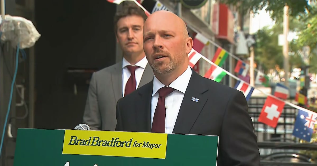 多伦多市长候选人Brad Bradford：若当选将撤销Etobicoke布鲁尔街自行车道