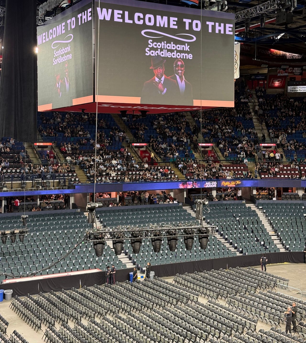 An empty Scotiabank Saddledome