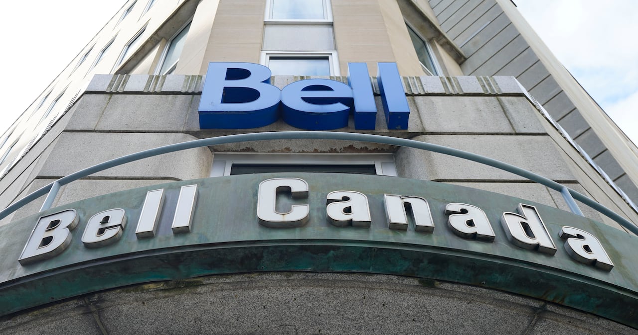 Bell Canada signage seen on a building.