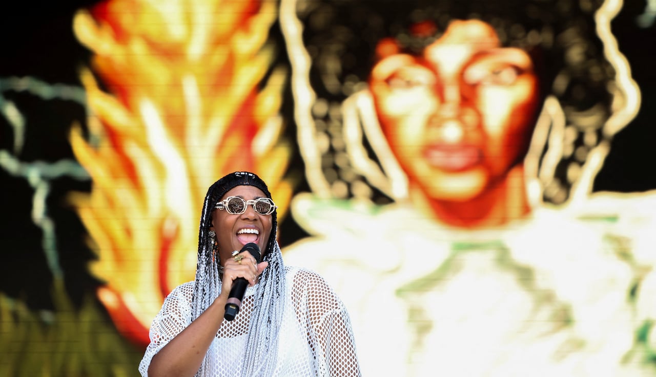 Santigold performs during the festival Saturday.