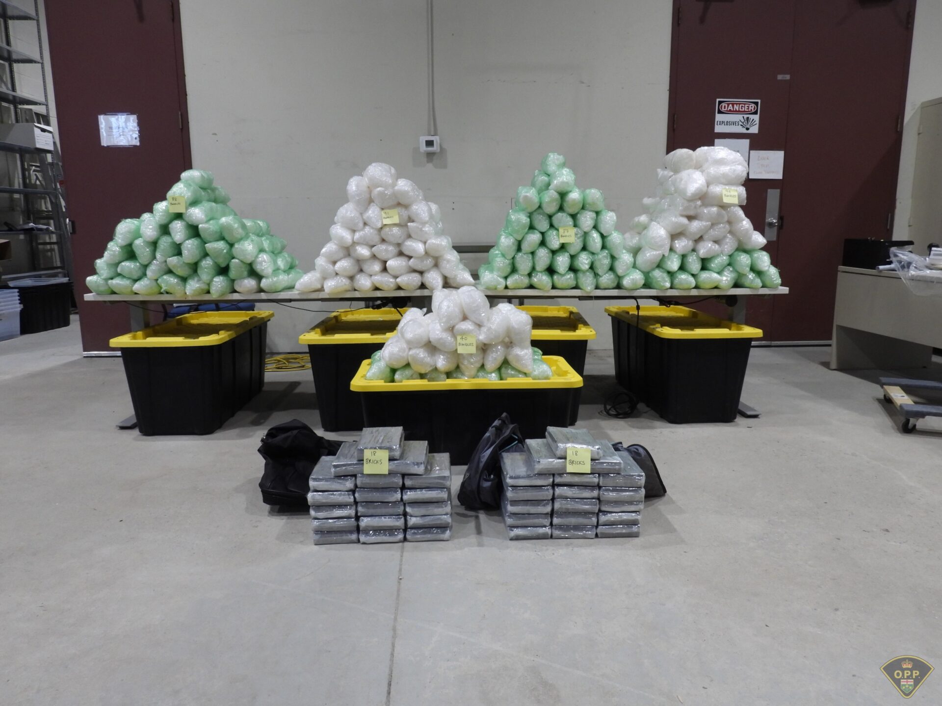 Suspected Methamphetamine seized during cross-border investigation.