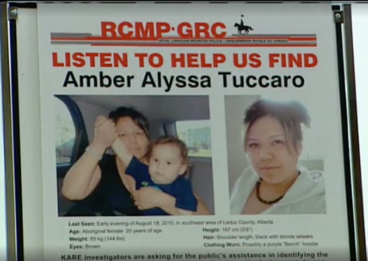 A poster of a missing woman.