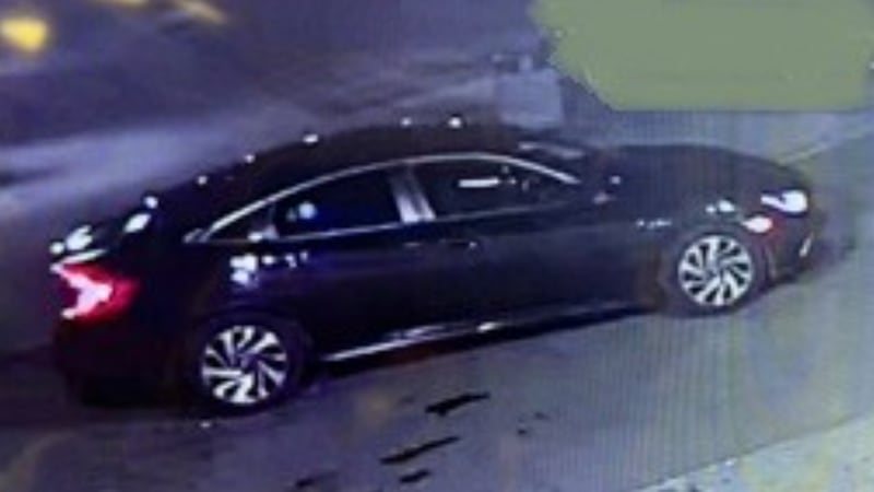 suspect vehicle black Honda Civic