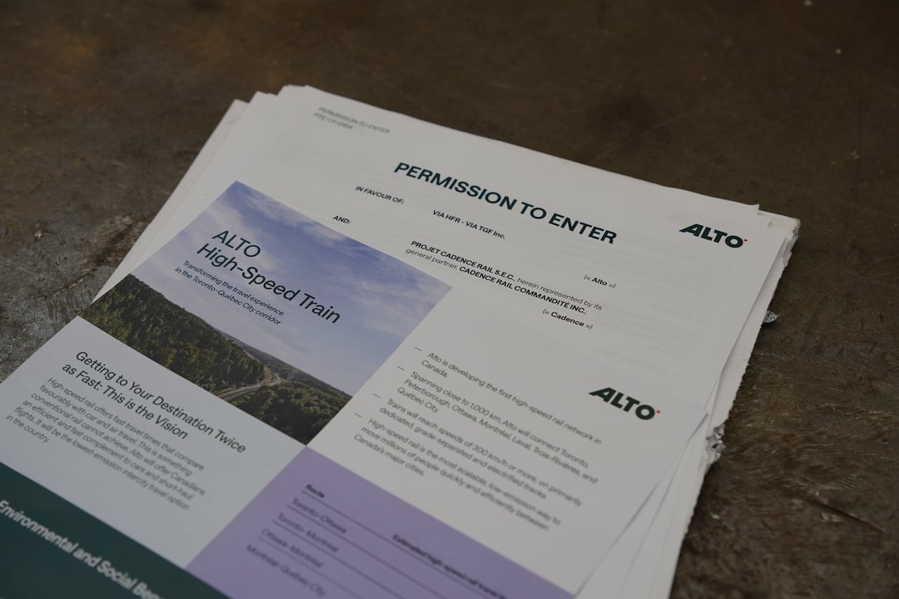 A photo of one of the letters, with the words "Permission to enter" in focus.