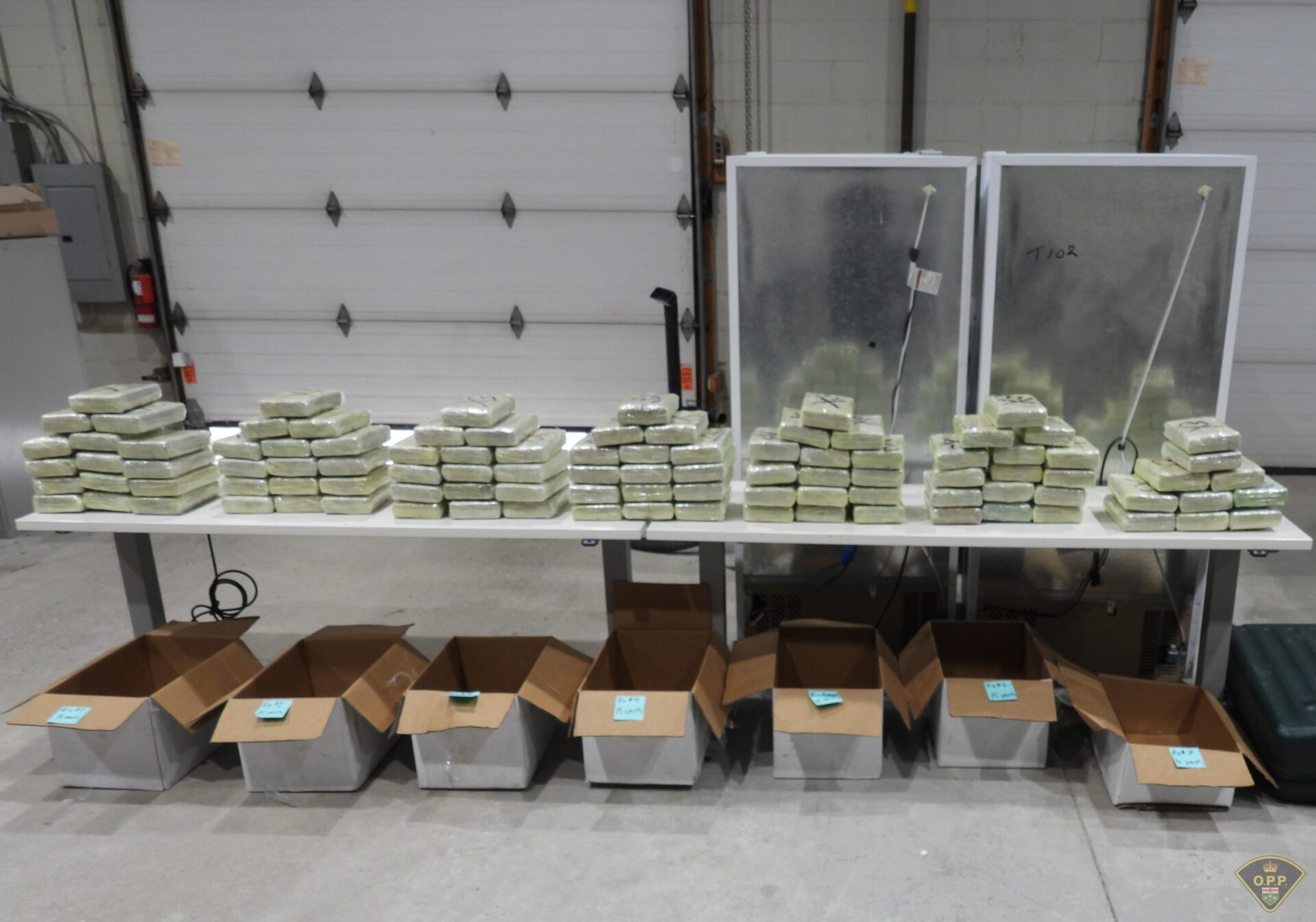 Suspected cocaine seized during cross-border investigation.