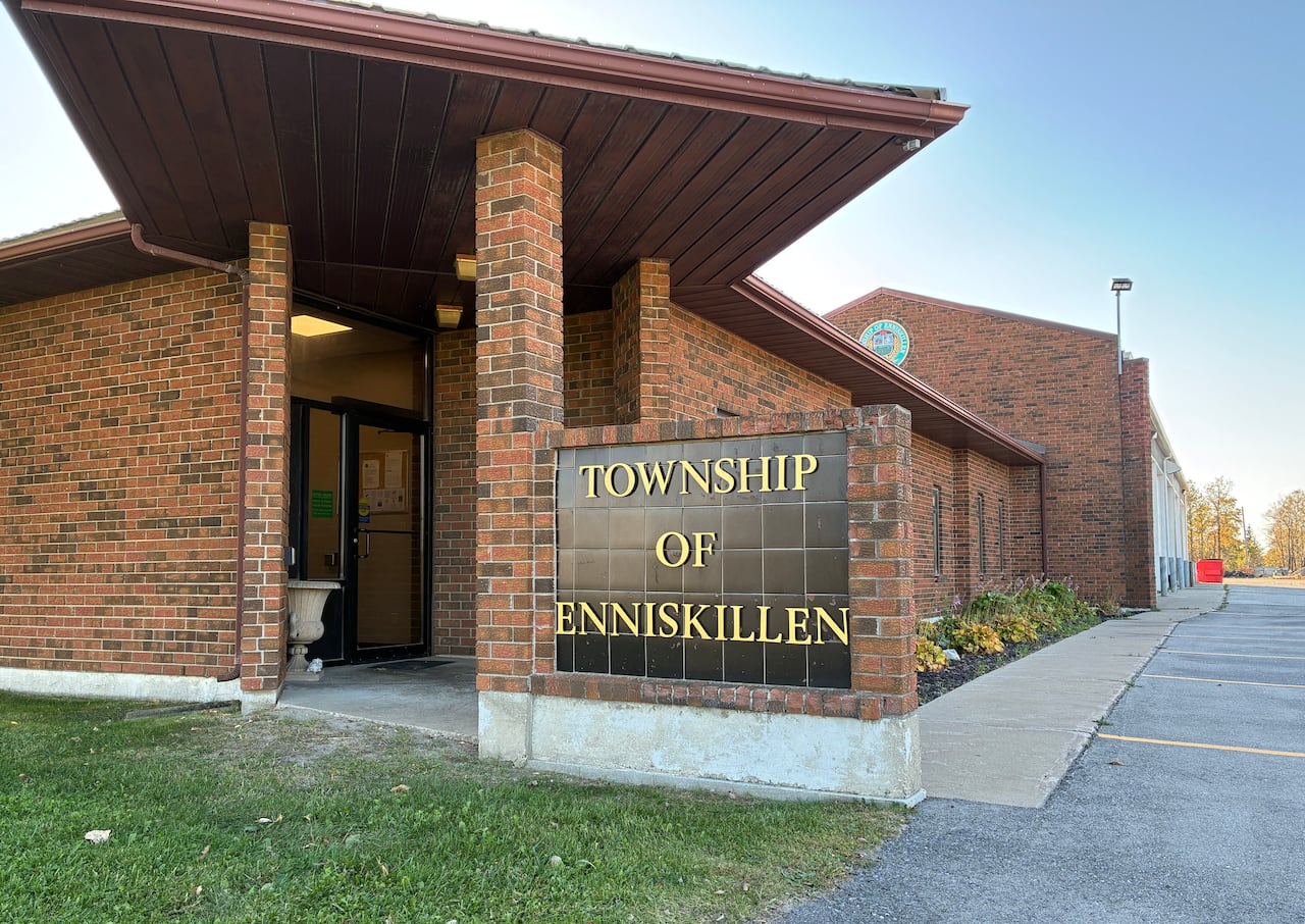 The municipal office for the Township of Enniskillen located within the mostly farming community in southwestern Ontario.