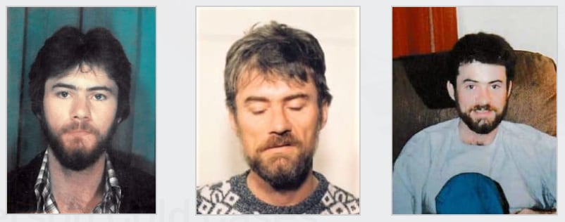 Three photos of a young Caucasian man with a beard.