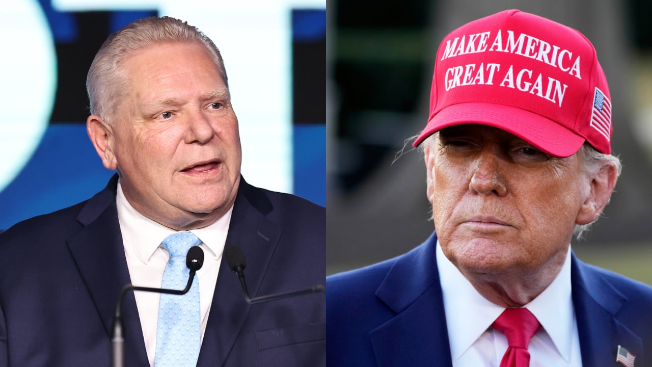 Doug Ford and Donald Trump face off