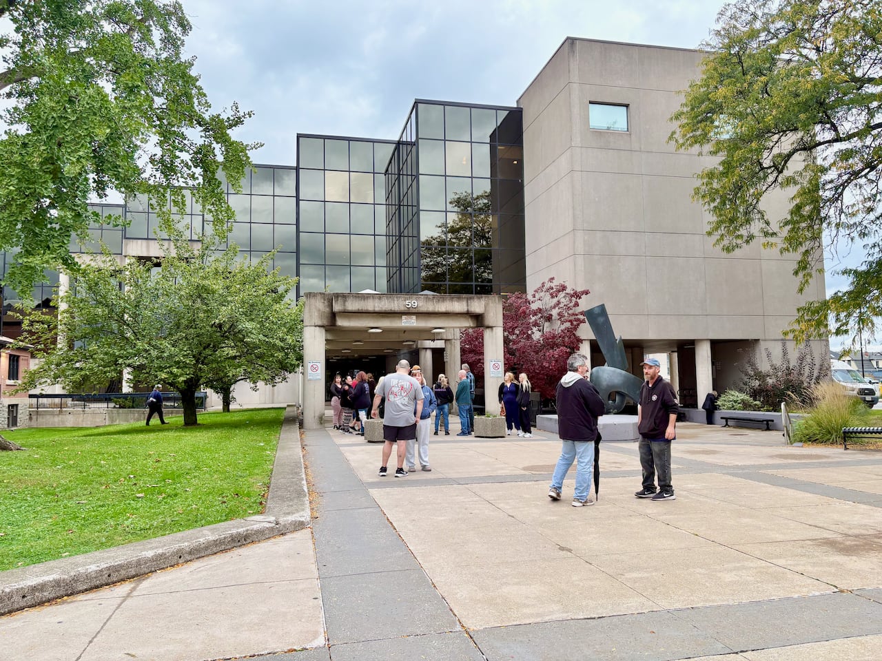 A courthouse is shown.