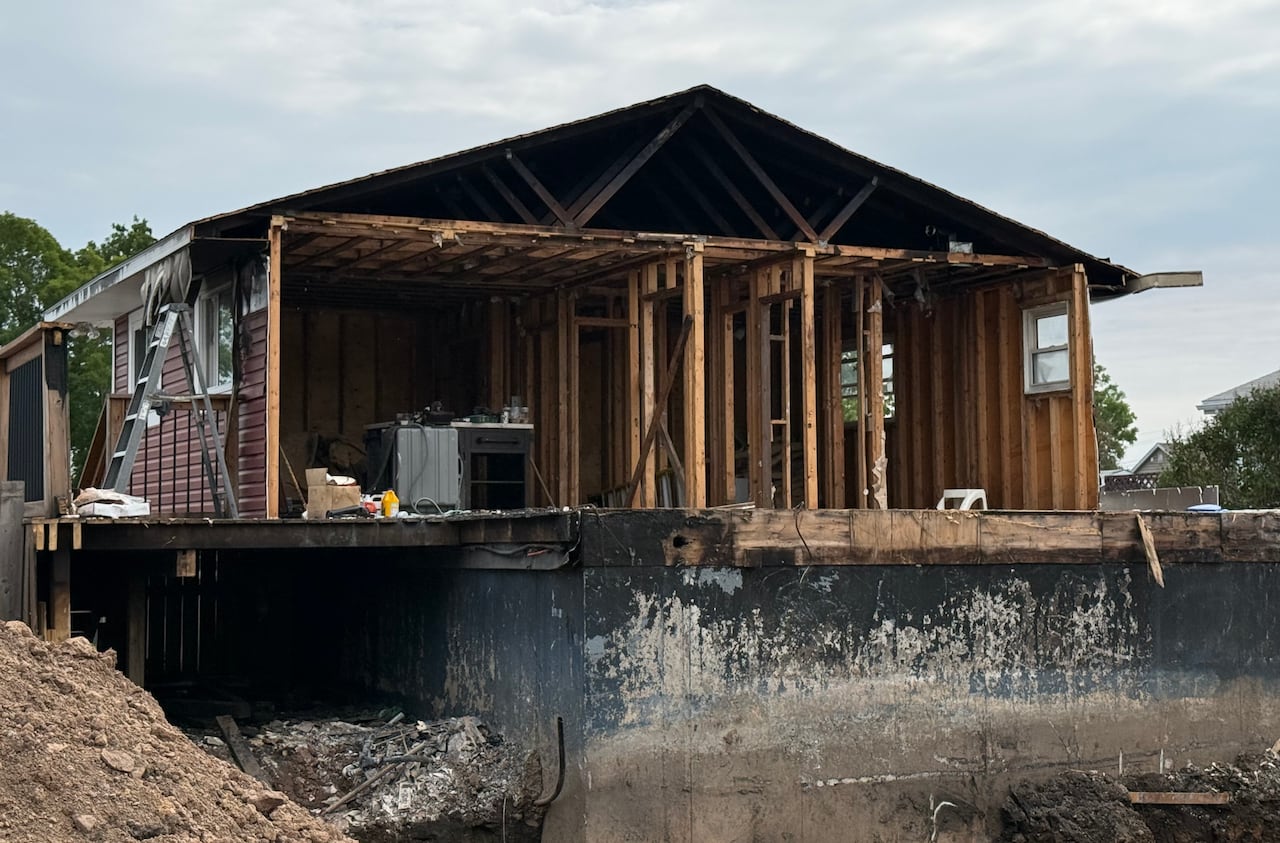 Fire charred shell of home in Whitney Pier neighbourhood of Sydney, N.S.