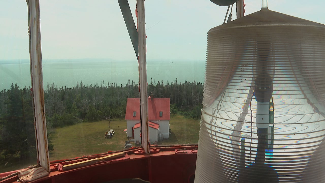 The top of Henry Island's lighthouse on August 16, 2026.